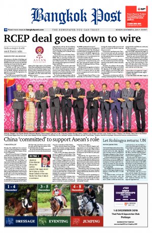 Bangkok Post วันจันทร์ที่ 4 พฤศจิกายน พ.ศ.2562