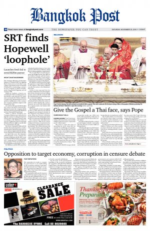 Bangkok Post วันเสาร์ที่ 23 พฤศจิกายน พ.ศ.2562