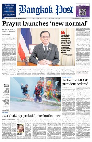 Bangkok Post วันพฤหัสบดีที่ 18 มิถุนายน พ.ศ.2563