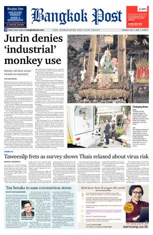 Bangkok Post วันอังคารที่ 7 กรกฎาคม พ.ศ.2563