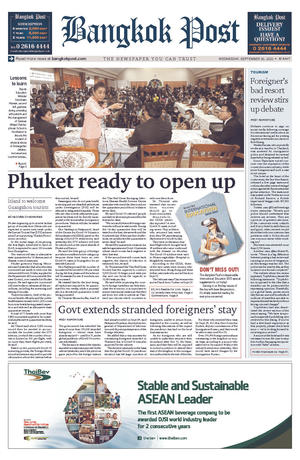 Bangkok Post วันพุธที่ 30 กันยายน พ.ศ.2563