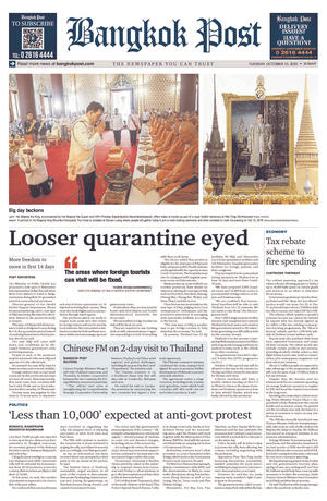 Bangkok Post วันอังคารที่ 13 ตุลาคม พ.ศ.2563