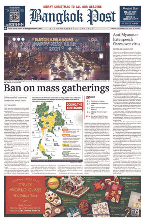 Bangkok Post วันศุกร์ที่ 25 ธันวาคม พ.ศ.2563