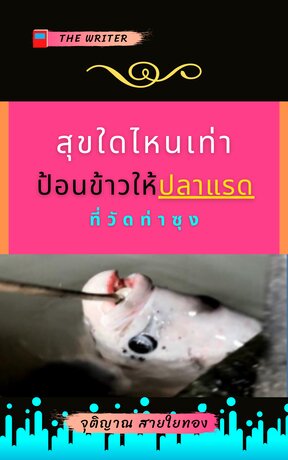 สุขใดไหนเท่า ป้อนข้าวให้ปลาแรด ที่วัดท่าซุง