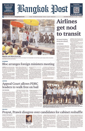 Bangkok Post วันเสาร์ที่ 27 กุมภาพันธ์ พ.ศ.2564