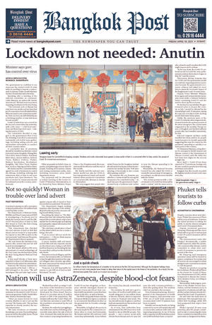 Bangkok Post วันศุกร์ที่ 16 เมษายน พ.ศ.2564