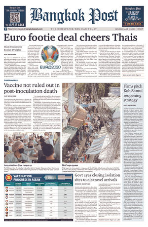 Bangkok Post วันเสาร์ที่ 12 มิถุนายน พ.ศ.2564