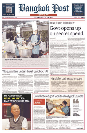 Bangkok Post วันอาทิตย์ที่ 13 มิถุนายน พ.ศ.2564