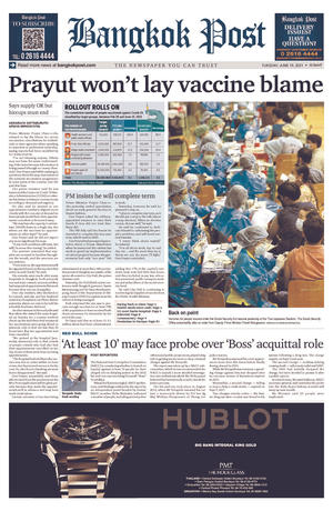 Bangkok Post วันอังคารที่ 15 มิถุนายน พ.ศ.2564