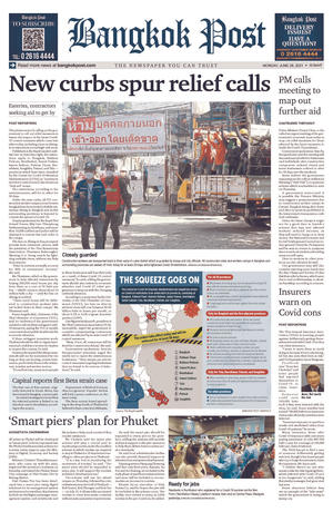 Bangkok Post วันจันทร์ที่ 28 มิถุนายน พ.ศ.2564