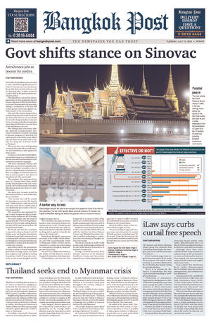 Bangkok Post วันอังคารที่ 13 กรกฎาคม พ.ศ.2564