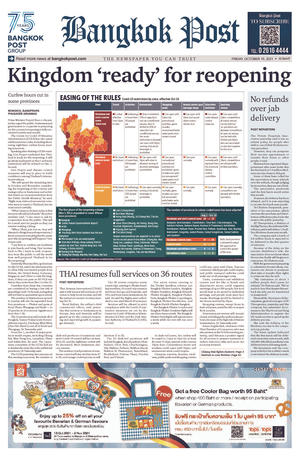 Bangkok Post วันศุกร์ที่ 15 ตุลาคม พ.ศ.2564