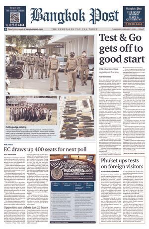 Bangkok Post วันพฤหัสบดีที่ 3 กุมภาพันธ์ พ.ศ.2565