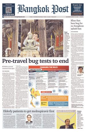 Bangkok Post วันเสาร์ที่ 19 มีนาคม พ.ศ.2565