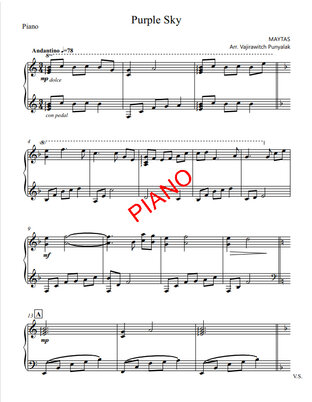 Purple Sky for Piano Trio (piano)