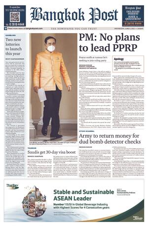 Bangkok Post วันพุธที่ 8 มิถุนายน พ.ศ.2565