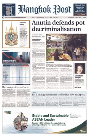 Bangkok Post วันพุธที่ 15 มิถุนายน พ.ศ.2565