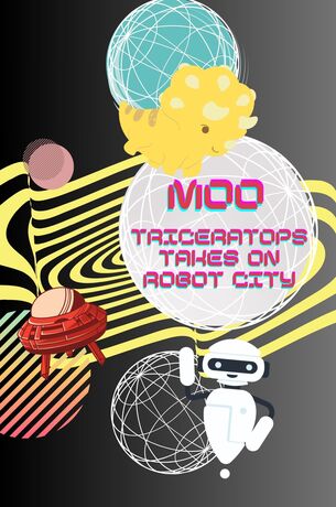 Moo Triceratop takes on robot city