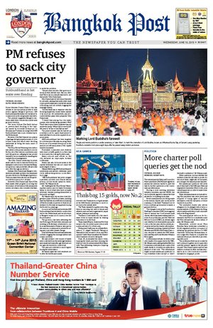 Bangkok Post วันพุธที่ 10 มิถุนายน พ.ศ.2558