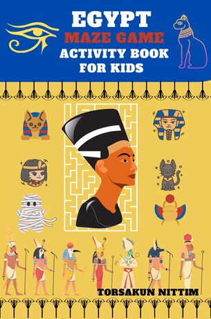 Egypt maze game .Activity book for kids