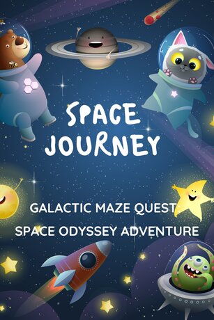 Space journey . Galactic Maze Quest: Space Odyssey Adventure