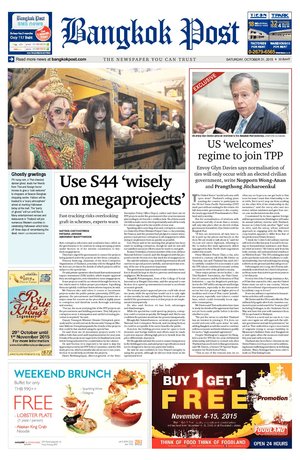 Bangkok Post วันเสาร์ที่ 31 ตุลาคม พ.ศ.2558