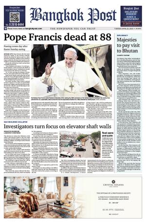 Bangkok Post วันอังคารที่ 22 เมษายน พ.ศ.2568