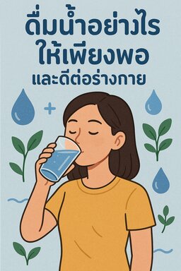ดื่มน้ำอย่างไรให้เพียงพอและดีต่อร่างกาย