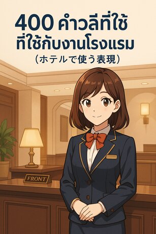 400 คำวลีที่ใช้กับงานโรงแรม (使表現  Hotel Phrases in Japanese)
