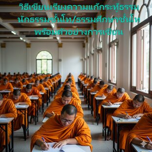 วิธีเขียนเรียงความแก้กระทู้ธรรม นักธรรมชั้นโท/ธรรมศึกษาชั้นโท พร้อมตัวอย่างการเขียน