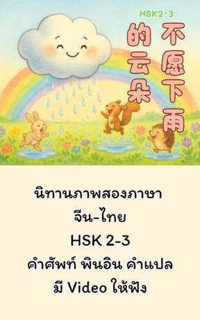 นิทานภาพสองภาษา l 不愿下雨的云朵 ก้อนเมฆที่ไม่มีใครอยากให้ตกลงมา