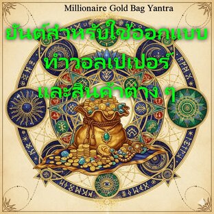 ยันต์สำหรับออกแบบทำวอลเปเปอร์ และสินค้าต่าง ๆ ที่เชื่อว่าเสริมโชคลาภ ค้าขายร่ำรวย  และเสริมเมตตามหานิยม