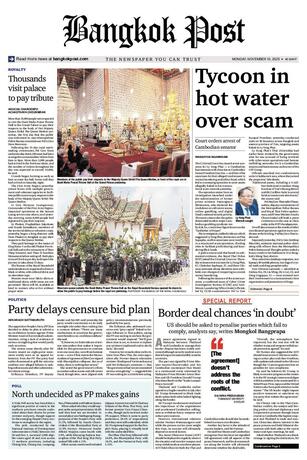Bangkok Post วันจันทร์ที่ 10 พฤศจิกายน พ.ศ.2568