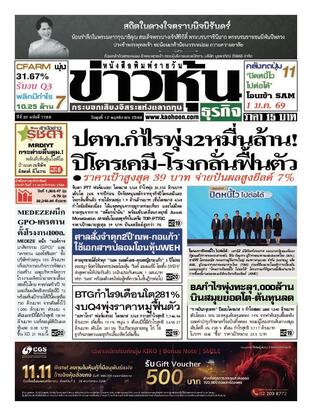 ข่าวหุ้น วันพุธที่ 12 พฤศจิกายน พ.ศ.2568