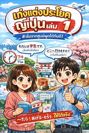 เก่งแต่งประโยคญี่ปุ่น เล่ม 1  เริ่มจากศูนย์ &rarr; แต่งประโยคได้ &rarr; พูดได้จริง