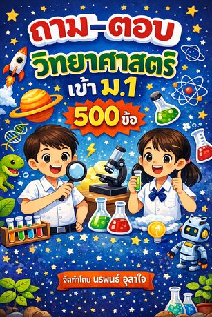 ถาม ตอบ วิชาวิทยาศาสตร์เข้า ม.1   จำนวน  500  ข้อ