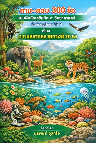 แบบฝึกหัดเสริมทักษะ  วิชาวิทยาศาสตร์ ชั้น ม.3          เรื่อง   ความหลากหลายทางชีวภาพ  ถามตอบ 300 ข้อ