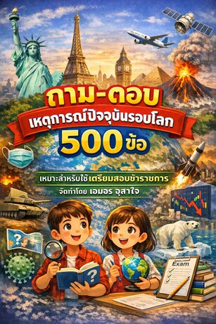 ถาม ตอบ    เหตุการณ์ปัจจุบันรอบโลก       เพื่อใช้เตรียมสอบข้าราชการ   จำนวน   500 ข้อ