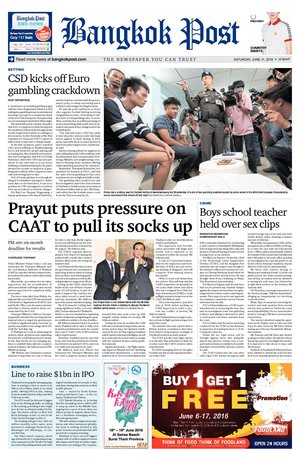 Bangkok Post วันเสาร์ที่ 11 มิถุนายน พ.ศ.2559