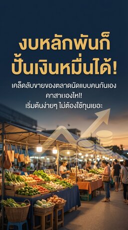 งบหลักพันก็ปั้นเงินหมื่นได้!