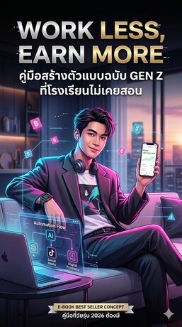 Work Less Earn More คู่มือสร้างตัวแบบฉบับ Gen Z ที่โรงเรียนไม่เคยสอน