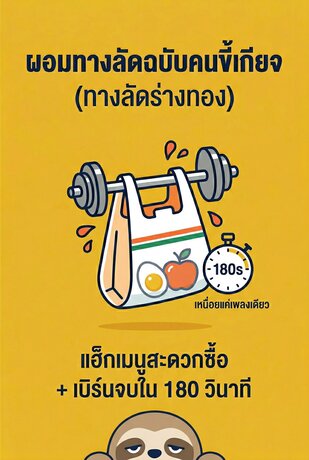 ผอมทางลัดฉบับคนขี้เกียจ แฮ็กเมนูสะดวกซื้อ + เบิร์นจบใน 180 วินาที