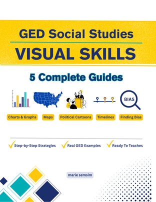 GED Social Studies Visual Skills Toolkit: 5 Core Guides Reading Graphs, Interpreting maps, and More