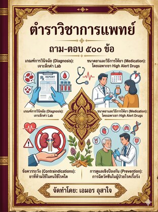 ตำราวิชาการแพทย์  &nbsp;ถาม ตอบ 500 &nbsp;&nbsp;ข้อ&nbsp;  &nbsp; &nbsp; จัดทำโดย&nbsp; &nbsp;เอมอร&nbsp; &nbsp;อุสาใจ