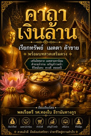 คาถาเงินล้าน เรียกทรัพย์ เมตตา ค้าขาย  พร้อมบทสวดเสริมดวง