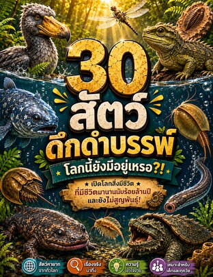 30 สัตว์ดึกดำบรรพ์ โลกนี้ยังมีอยู่เหรอ?!