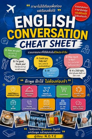 English Conversation Cheat Sheet: รวมบทสนทนาภาษาอังกฤษฉบับพร้อมใช้ ไม่ต้องท่องจำ