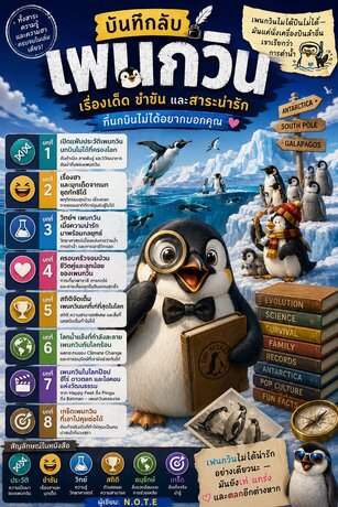 บันทึกลับเพนกวิน: เรื่องเด็ด ขำขัน และสาระน่ารักที่นกบินไม่ได้อยากบอกคุณ