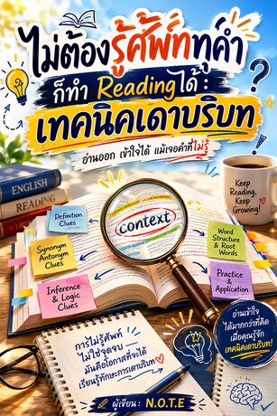 ไม่ต้องรู้ศัพท์ทุกคำก็ทำ Reading ได้: เทคนิคเดาบริบท
