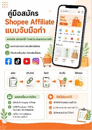 คู่มือสมัครshopeeaffiliate แบบจับมือทำ